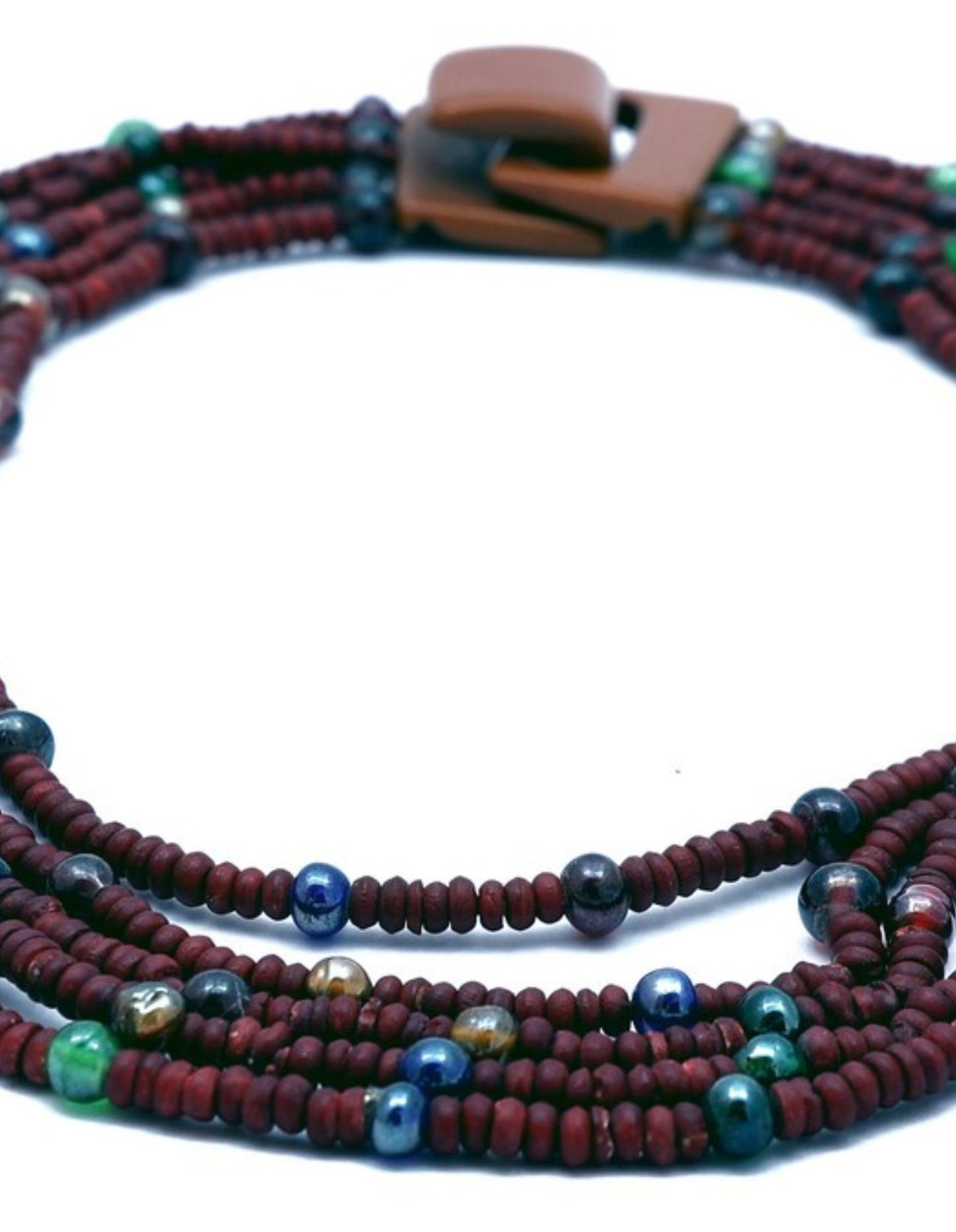 5 layer Beaded Necklace with stylish hook
