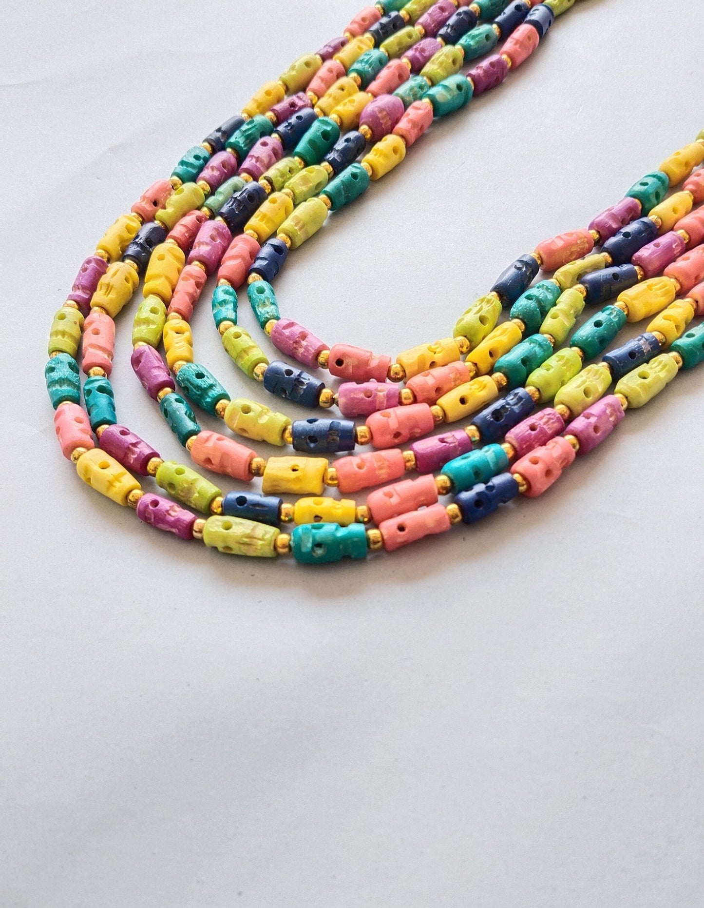 6 LAYERS MULTICOLOUR BEADS NECKLESS