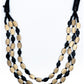 3 layer golden & black color beads Necklace