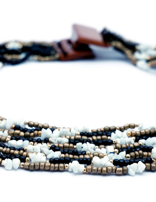 9 layer small beads necklace