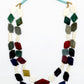 Aaksrshans multicolor transparent resin  necklace