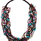 Multi layered beads with stone  necklace