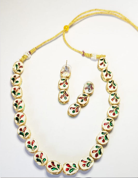 Kundan single line long necklace for women & girls